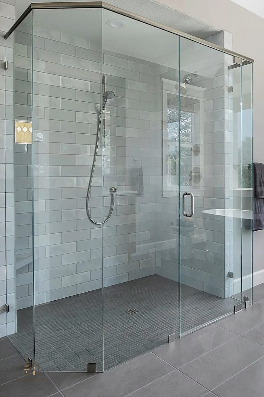 25 Brilliant Zero Entry Shower Ideas to Copy Right Now 5 Frameless Glass Panel Instead of a Door