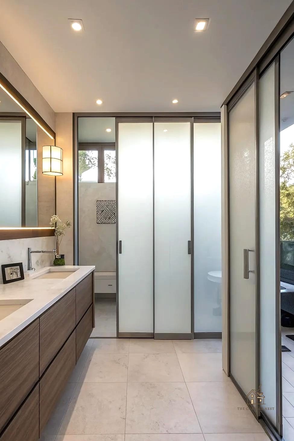 Frosted Acrylic Sliding Panels