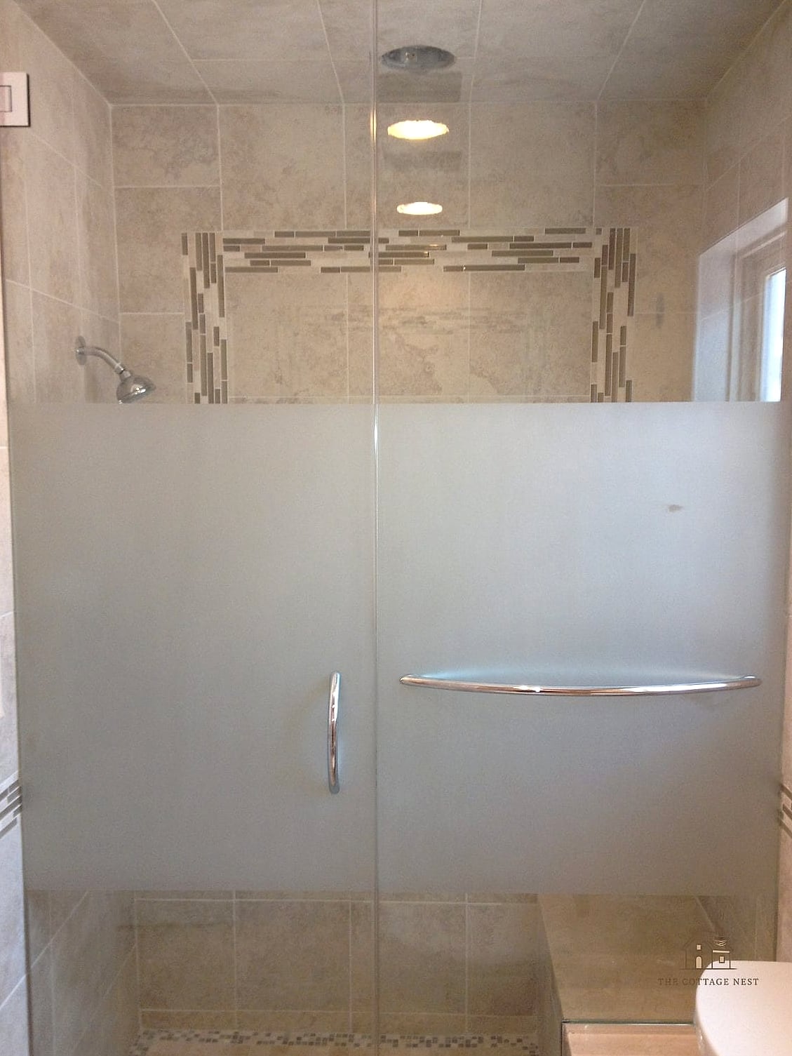 30 Amazing Small Walk In Shower Ideas No Doors on a Budget 8 Frosted Glass Half Partition