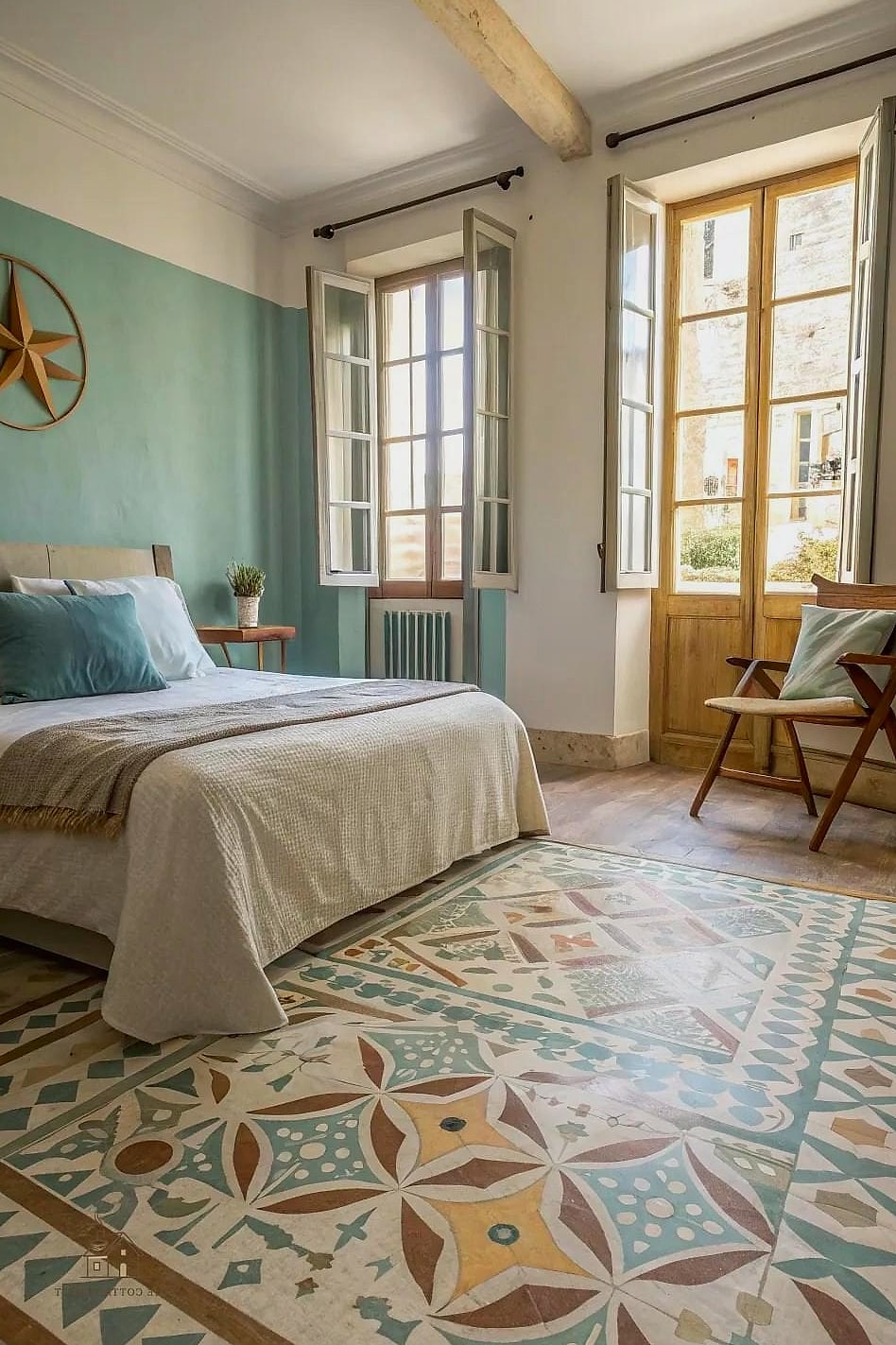 35 Chic Bedroom Feature Wall Ideas for a Beautiful Home 19 Geometric Tile Insert
