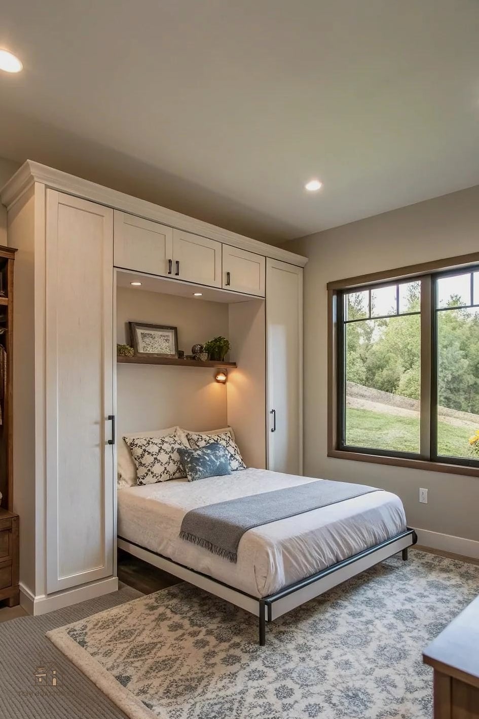 23 Creative Spare Bedroom Ideas That Will Inspire You 13 A Guest Suite with a Kitchenette Corner
