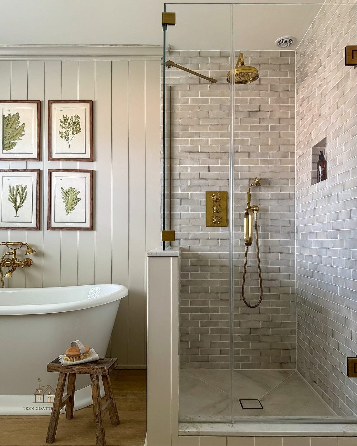 40 Cozy Walk In Shower With Wall No Door Worth Pinning 2 Half Wall with Pebble Tile Floor