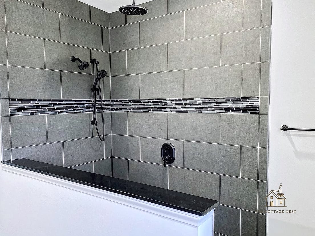 30 Dreamy Walk In Shower With Half Wall to Try This Season 22 Half Wall with Integrated Bench