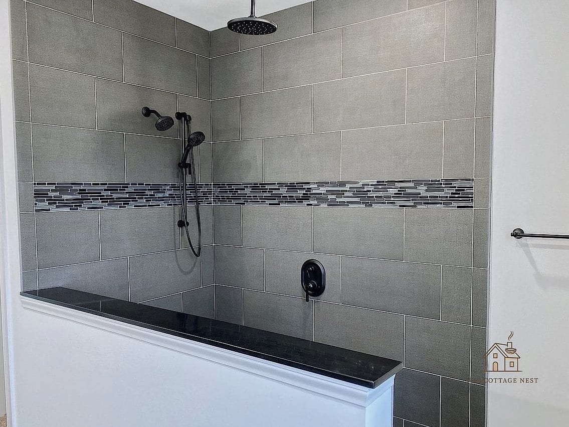 30 Dreamy Walk In Shower With Half Wall to Try This Season 25 Half Wall Paired with a Skylight Above