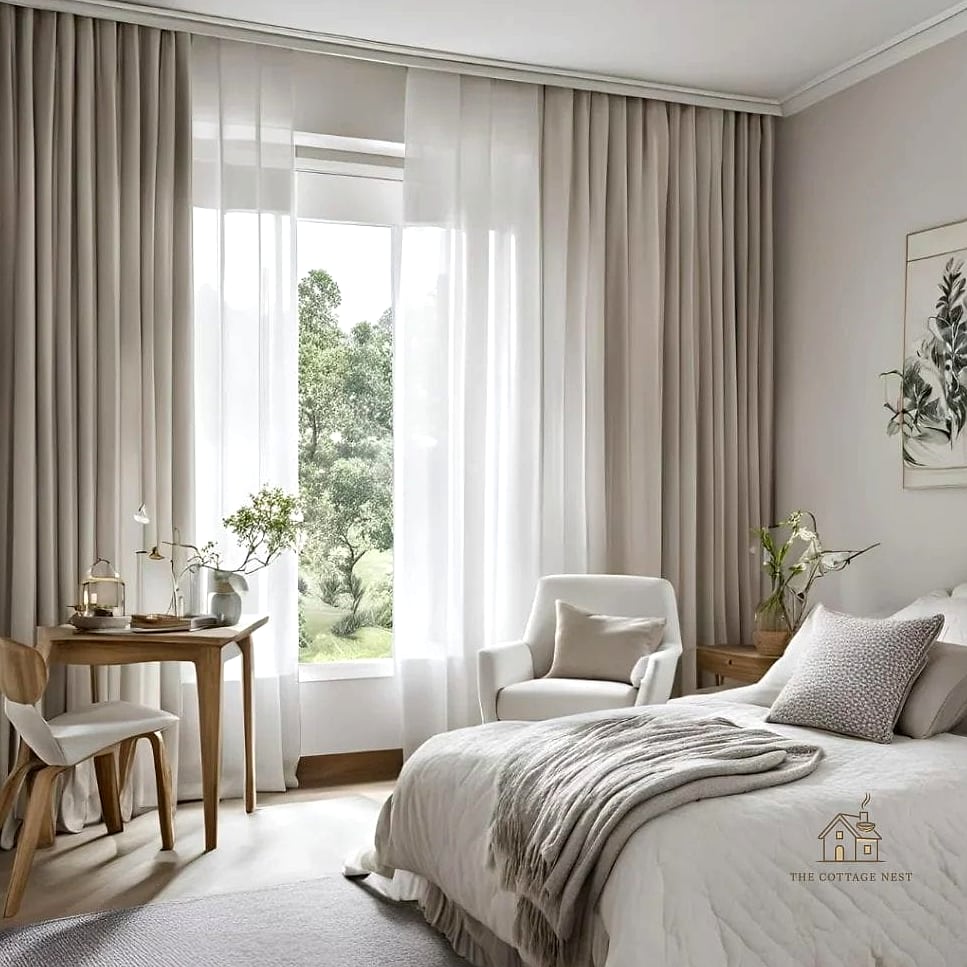 15 Stunning Small Bedroom Decor Ideas For Couples You'll Absolutely Love 8 Hang Curtains Higher and Wider Than the Window Frame