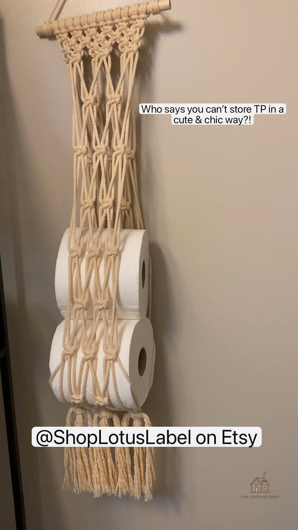 25 Creative Over The Toilet Storage Ideas That Will Inspire You 20 Hanging Macrame Shelf