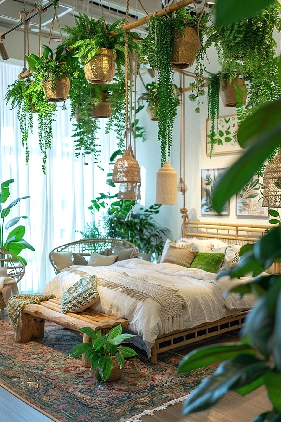 Hanging Pothos Near the Window