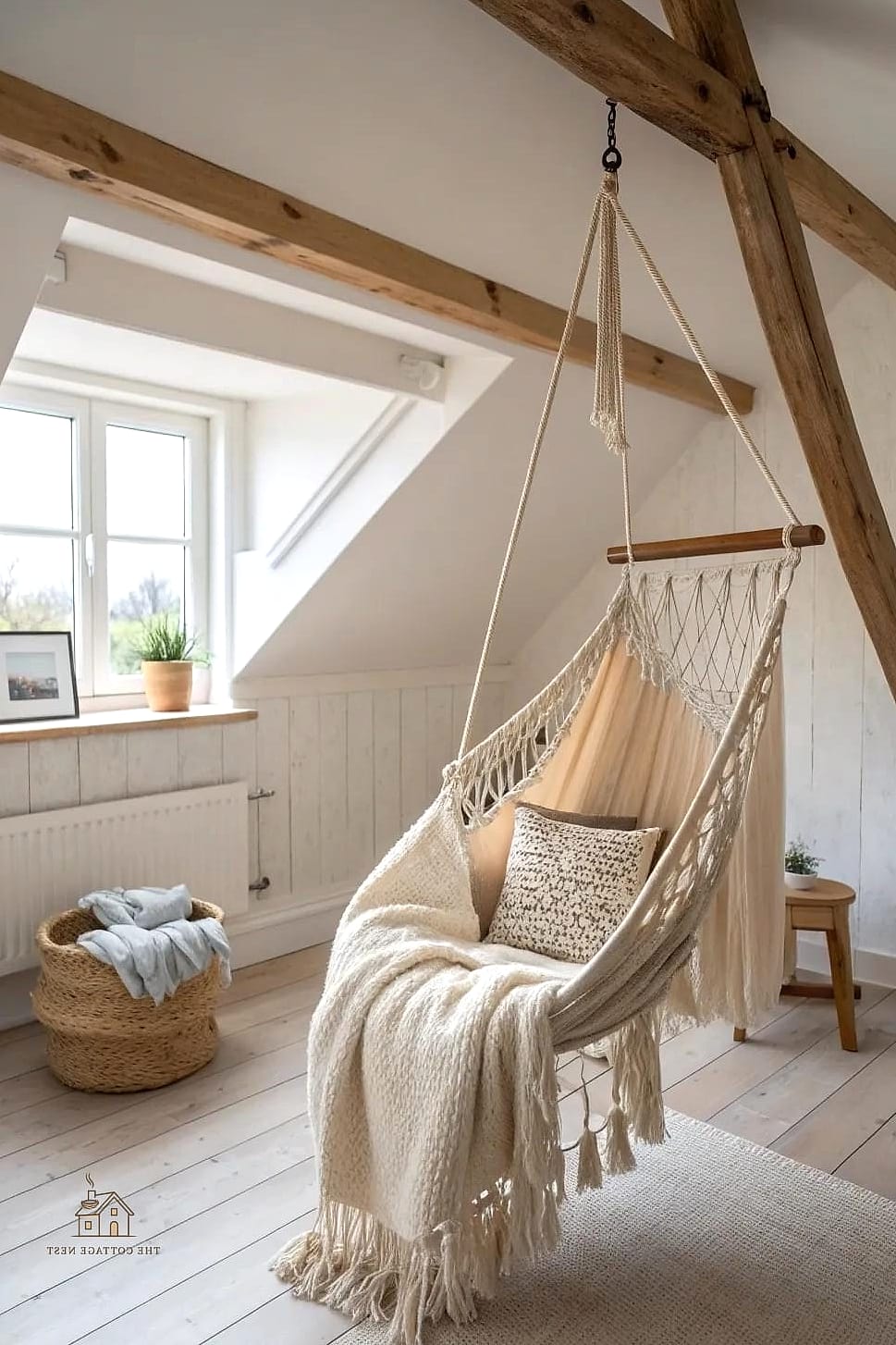 23 Clever Attic Bedroom Ideas for Every Style 9 Hang String Lights Along the Roofline