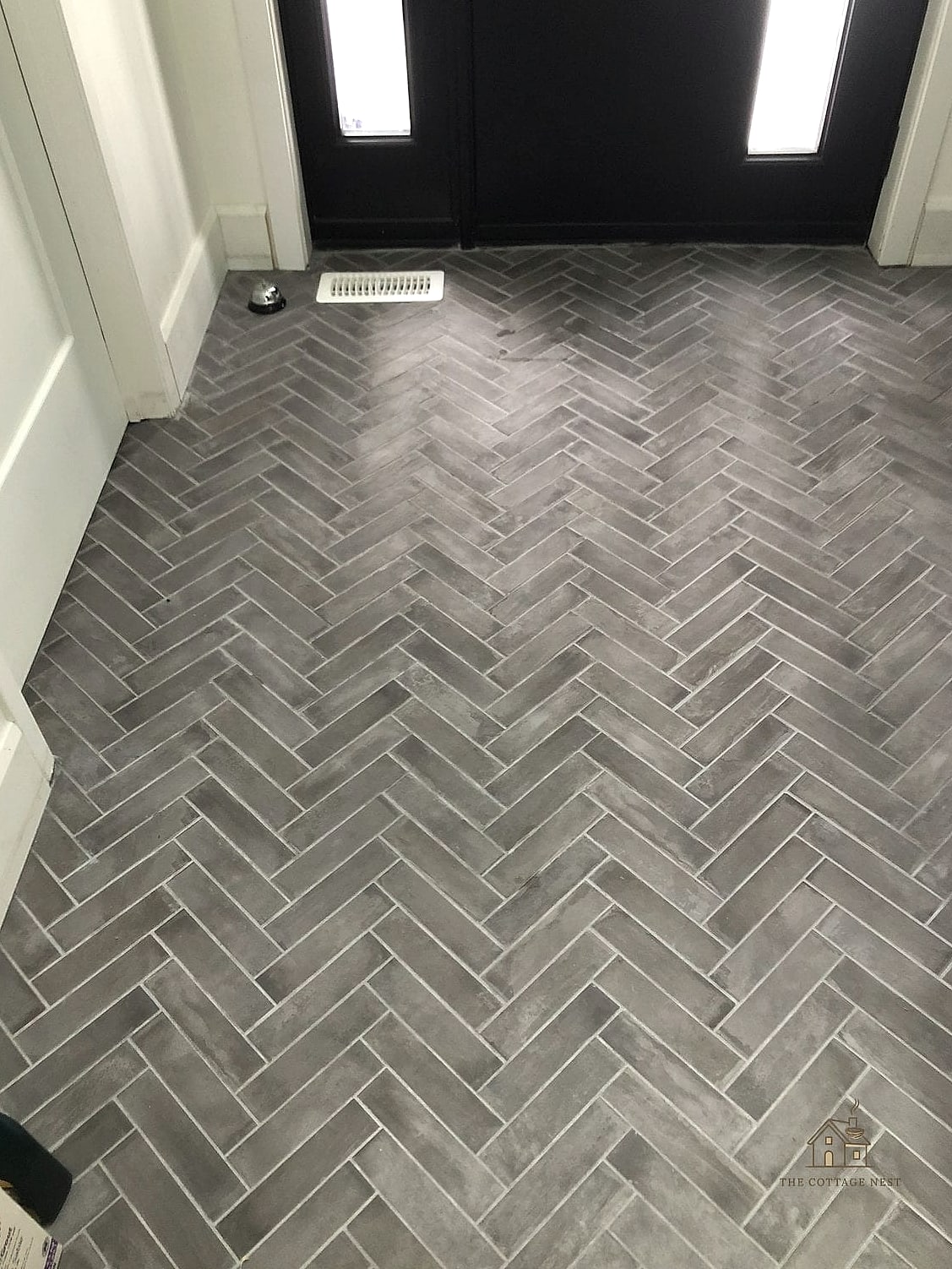 25 Brilliant Zero Entry Shower Ideas to Copy Right Now 9 Herringbone Tile Pattern on the Floor