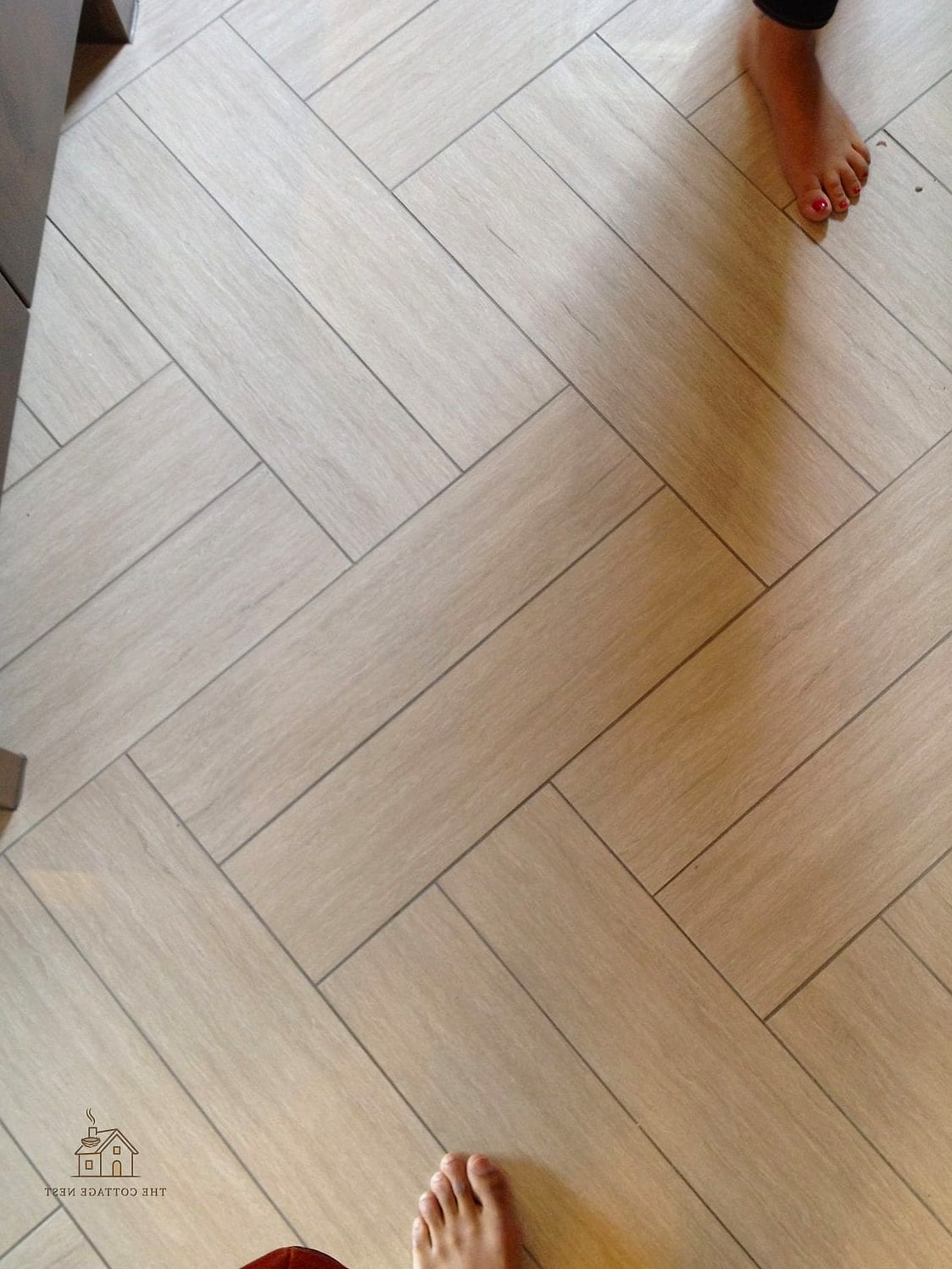 21 Clever Wood Tile Shower Ideas for Every Style 4 Herringbone Wood Tile Floor