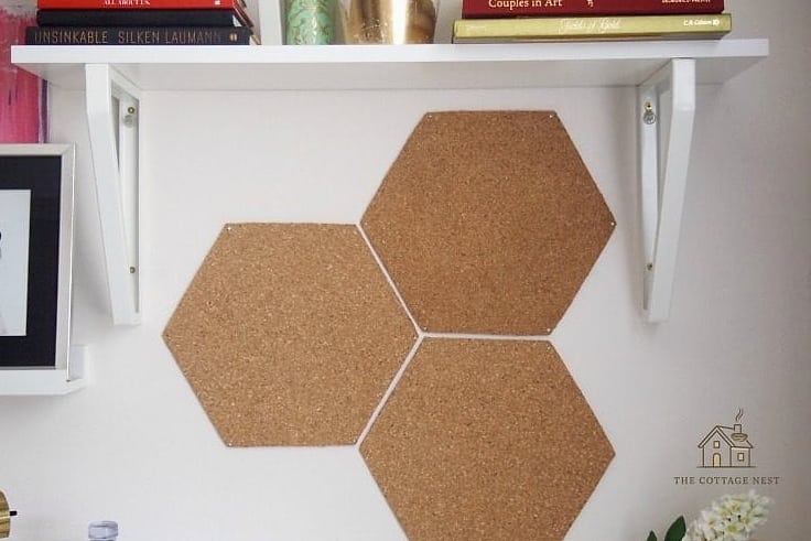35 Stunning Cork Board Ideas For Bedroom You'll Absolutely Love 7 Hexagon Cork Tiles
