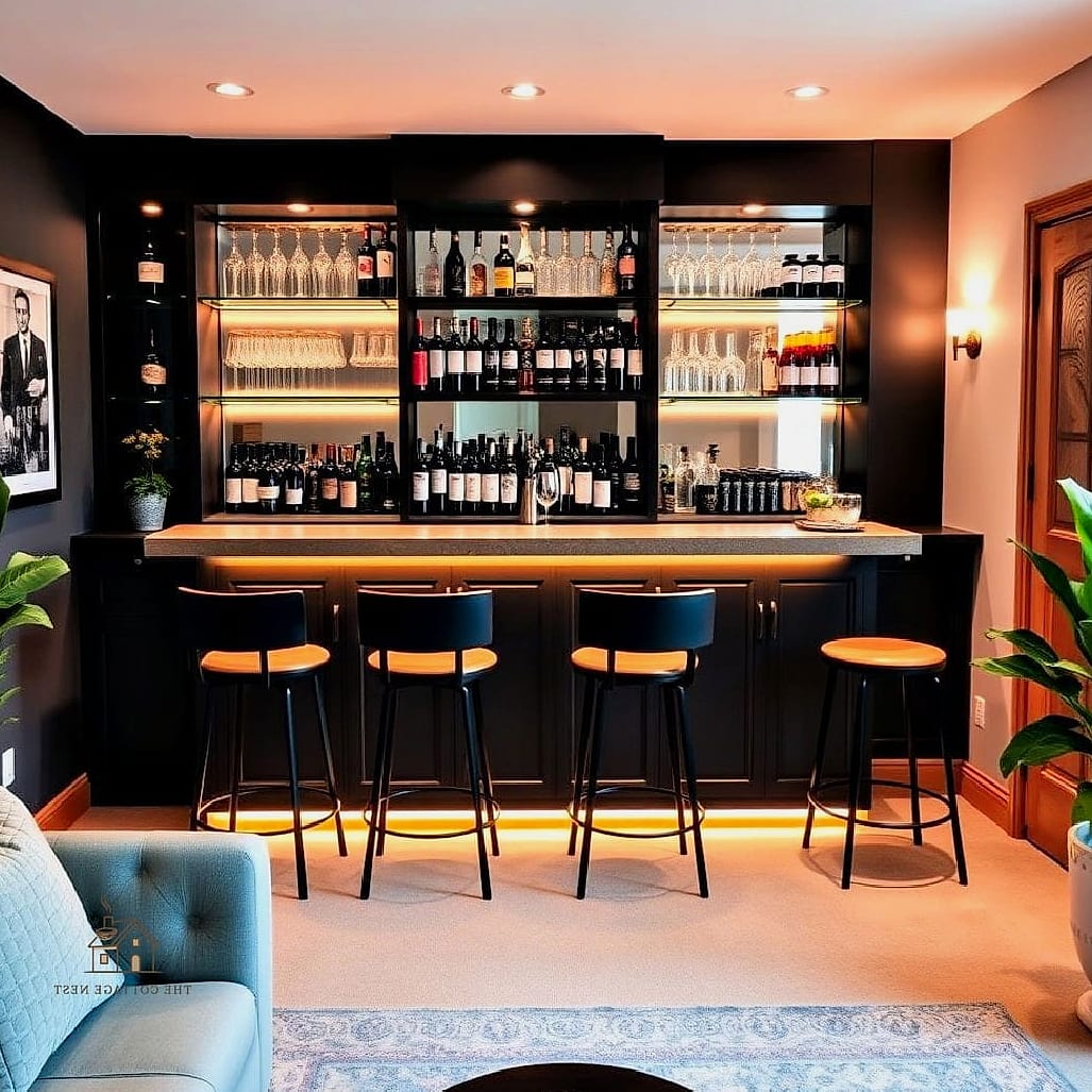 23 Creative Spare Bedroom Ideas That Will Inspire You 20 A Home Bar or Entertaining Space