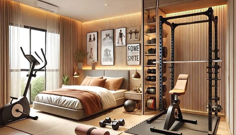 23 Creative Spare Bedroom Ideas That Will Inspire You 6 A Home Gym with Rubber Flooring