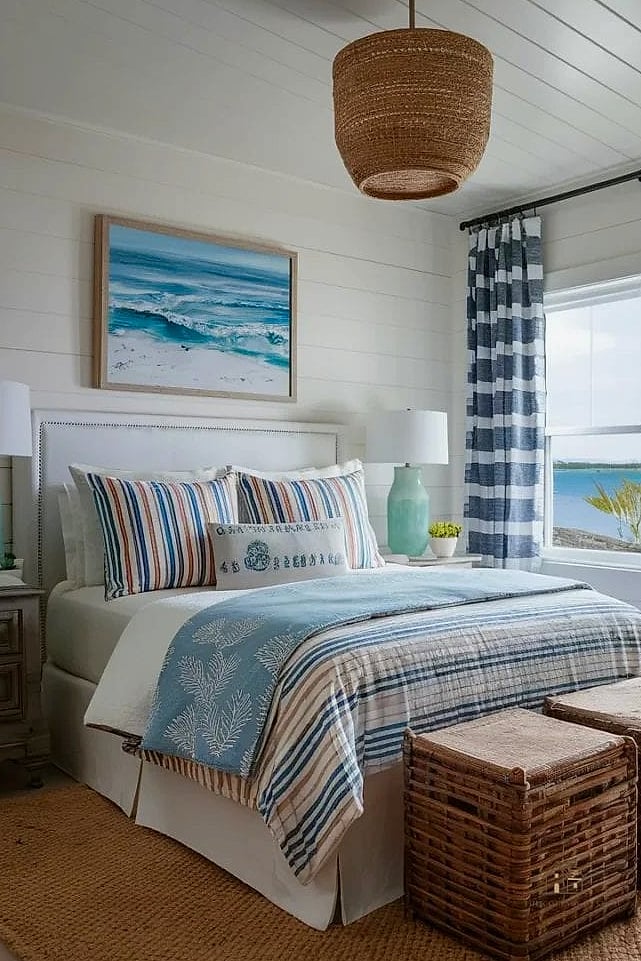 Incorporate Stripes Through Pillows or Throws