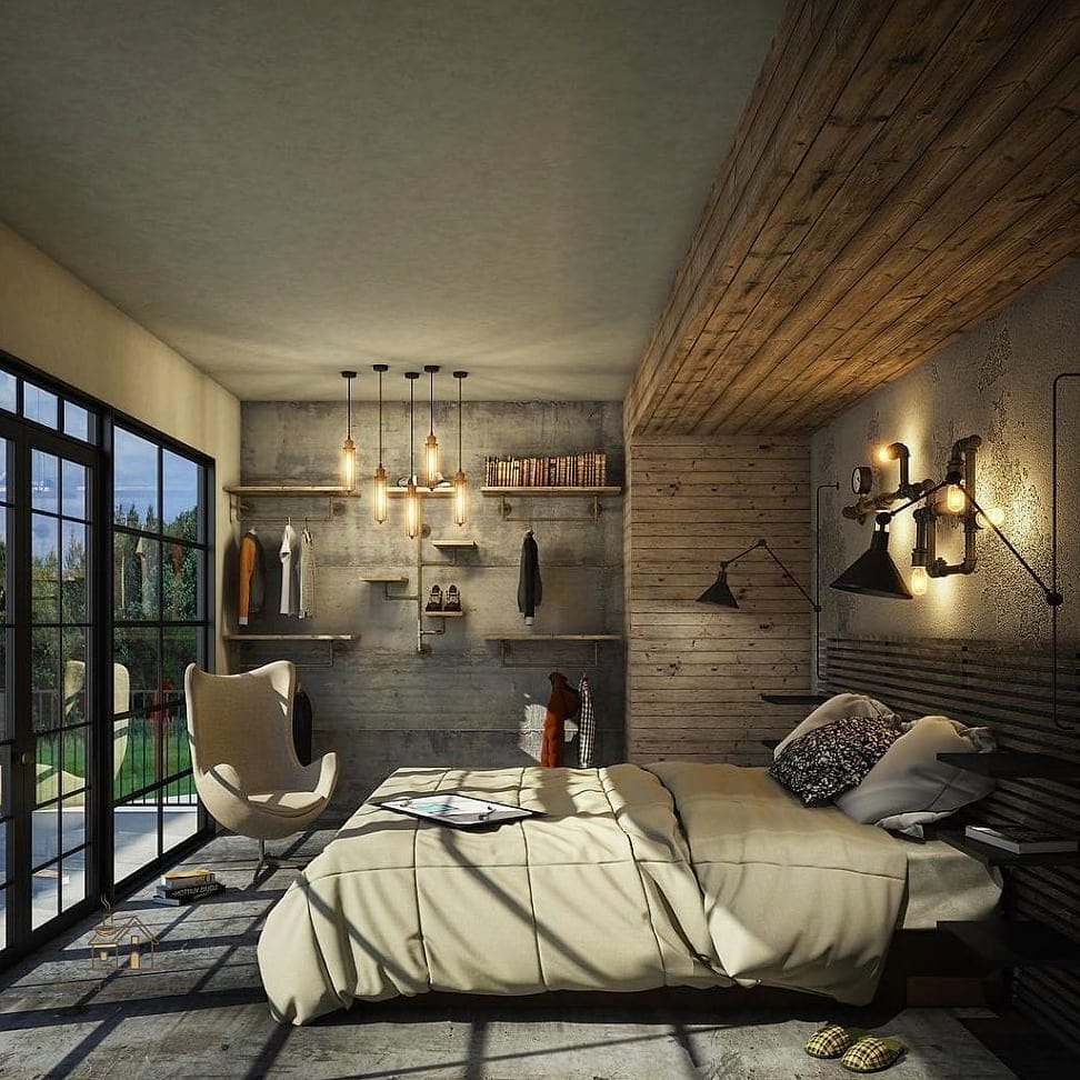 Industrial Loft Style with Exposed Brick