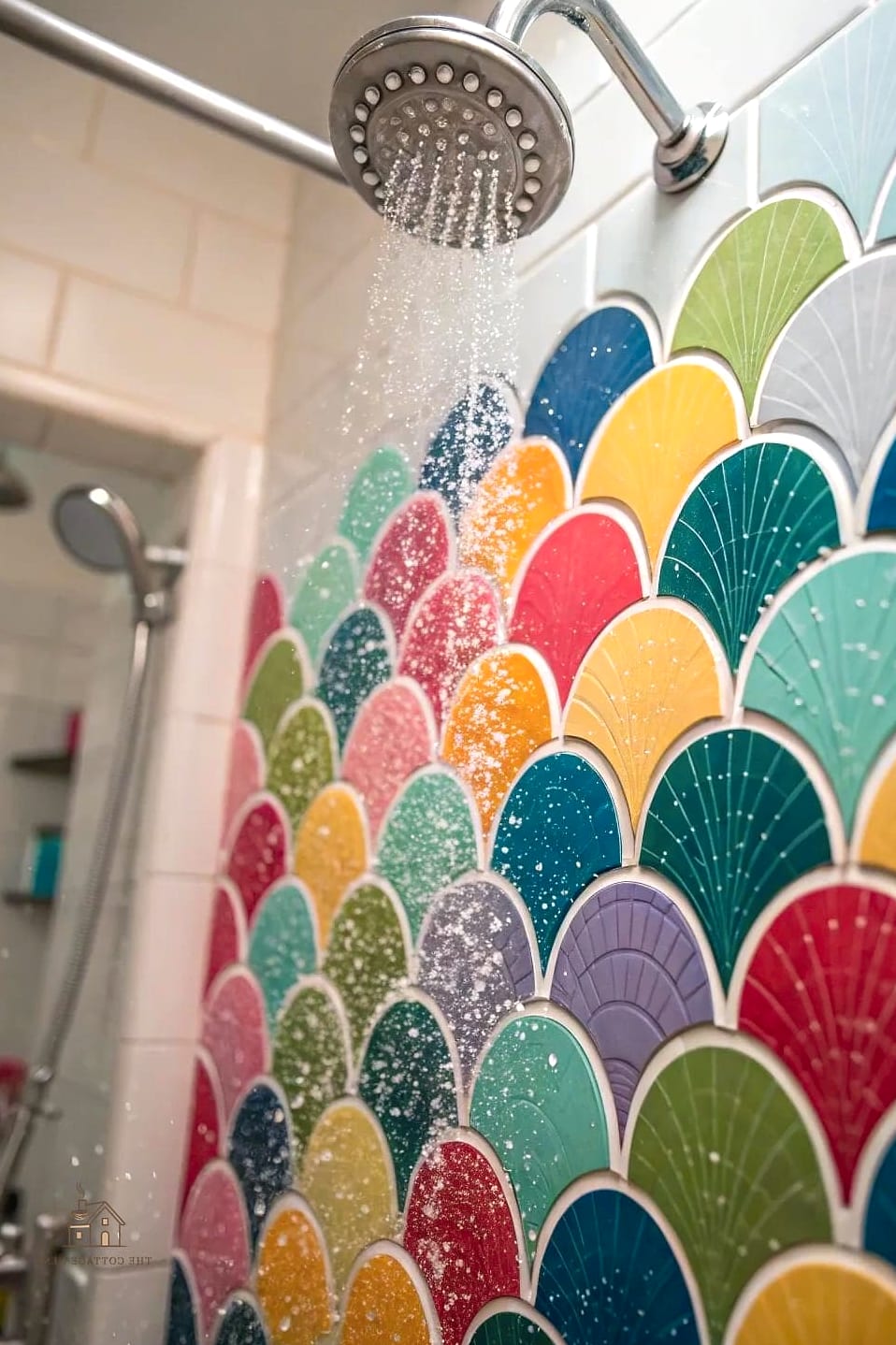 30 Cozy Shower Tile Ideas Worth Pinning 27 Ivory Fish Scale Tile