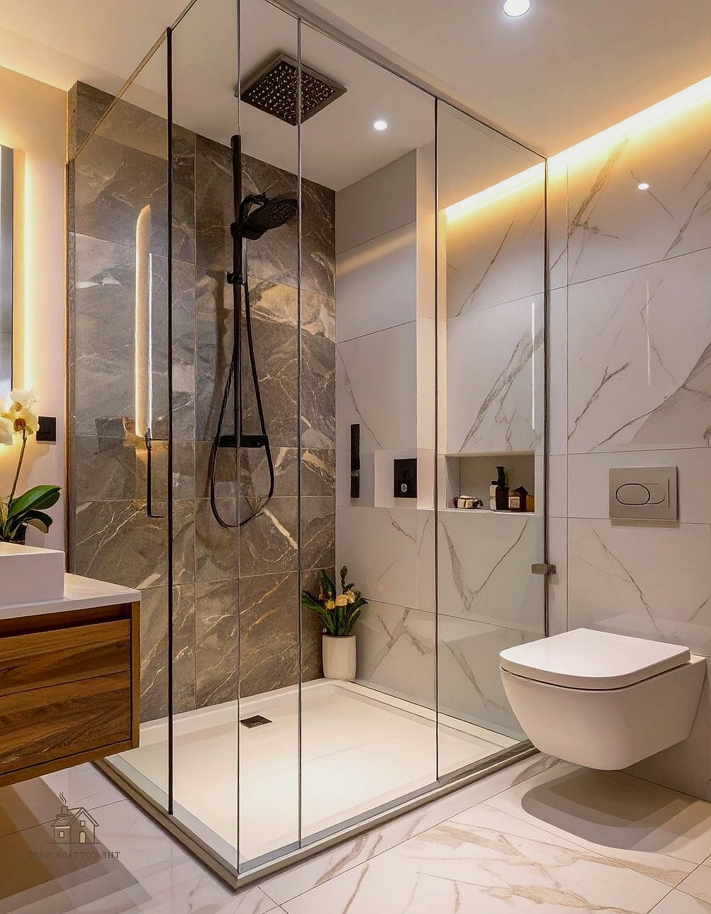 30 Amazing Small Walk In Shower Ideas No Doors on a Budget 16 Large Format Tile for Fewer Grout Lines