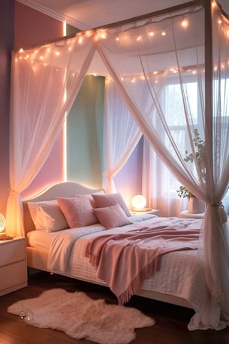 40 Dreamy Bedroom Lighting Ideas to Try This Season 29 Layered Floor and Table Lamps in a Corner Vignette