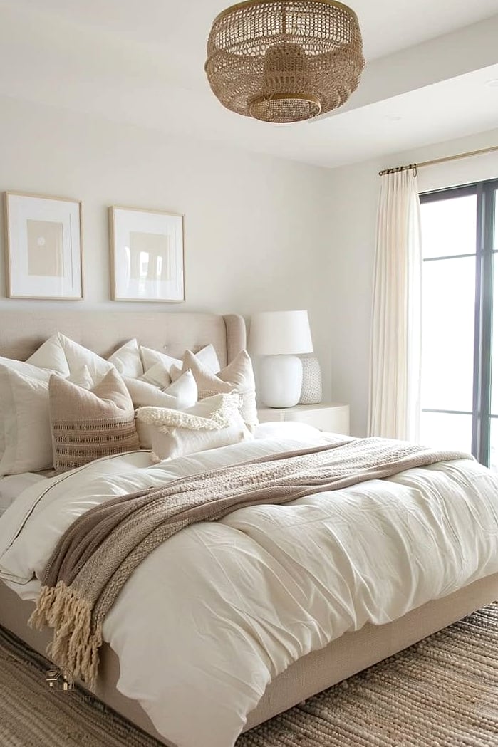 23 Beautiful Master Bedrooms Decor Ideas to Transform Your Space 2 Layered Neutral Bedding