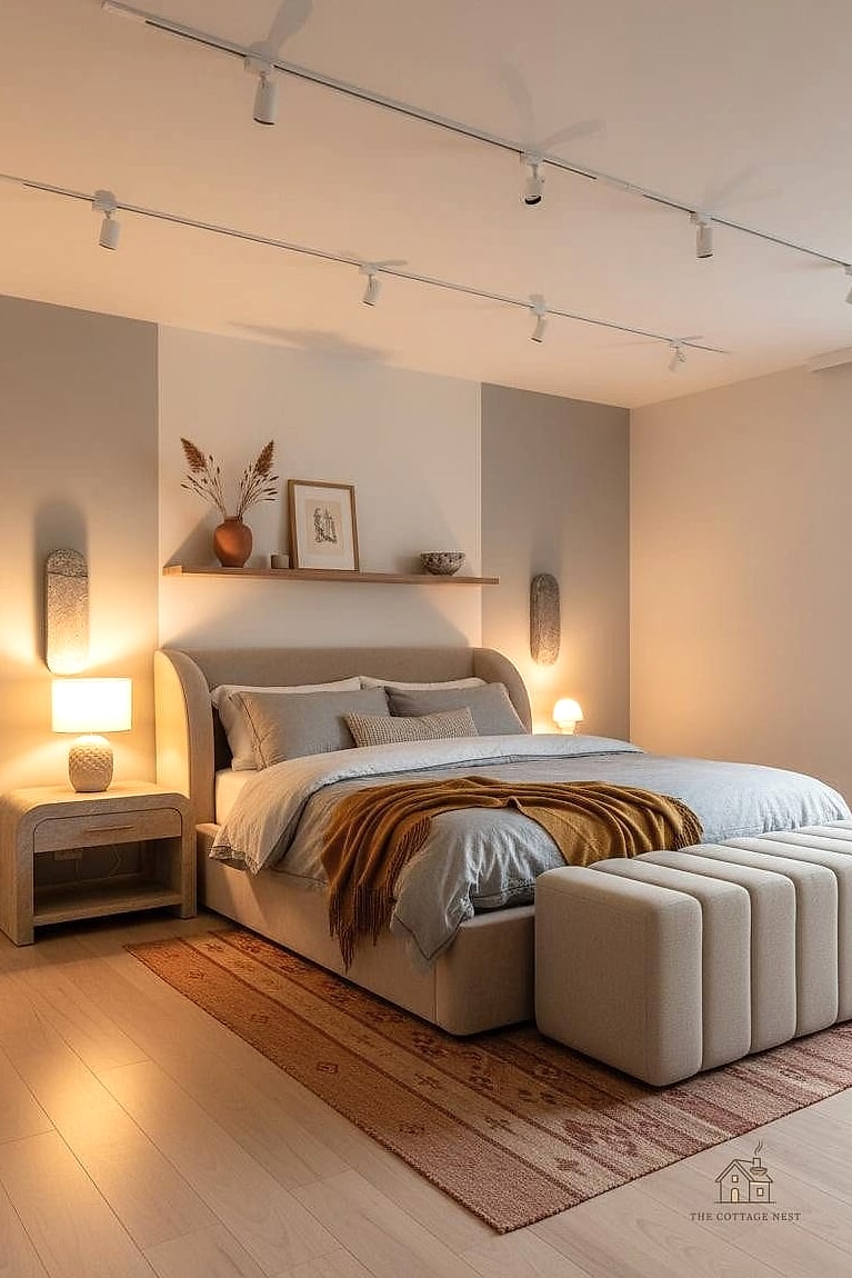 30 Amazing Basement Bedroom Ideas on a Budget 6 Layer Your Lighting Instead of Relying on One Overhead Fixture
