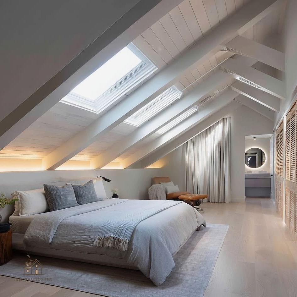 23 Clever Attic Bedroom Ideas for Every Style 2 Lean Into the Slope With a Low-Profile Bed