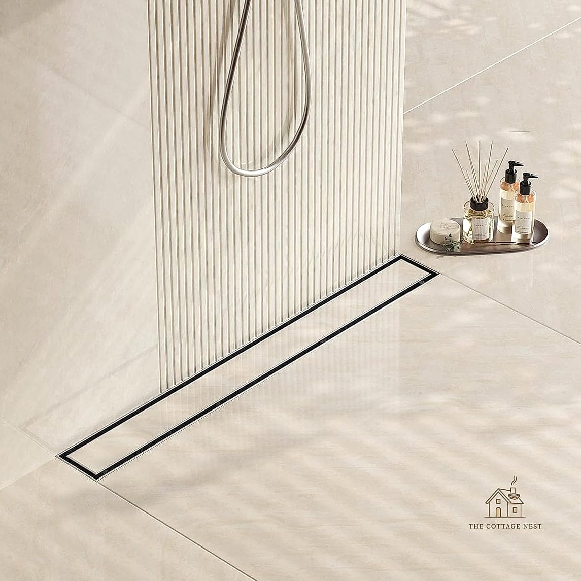 30 Amazing Small Walk In Shower Ideas No Doors on a Budget 13 Linear Drain Along the Back Wall