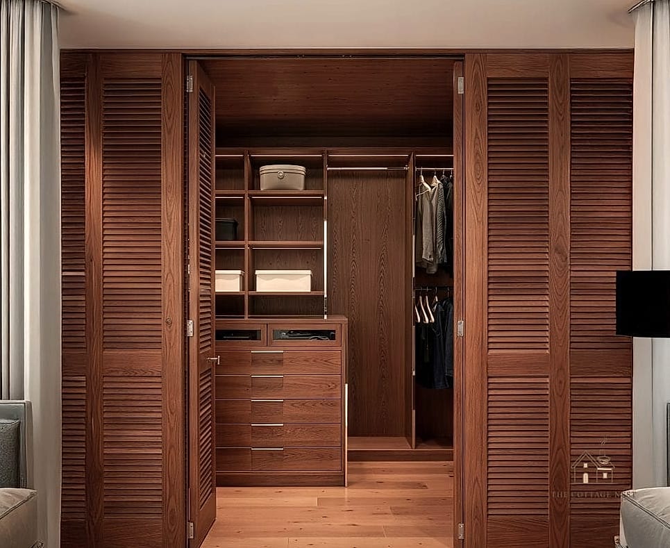 Louvered Shutter Doors on a Track