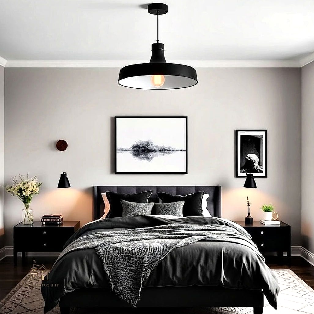 40 Dreamy Bedroom Lighting Ideas to Try This Season 39 Matte Black Sputnik Fixture