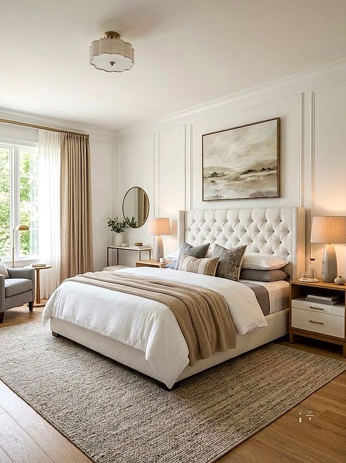 Matte White Walls with Gallery Wall