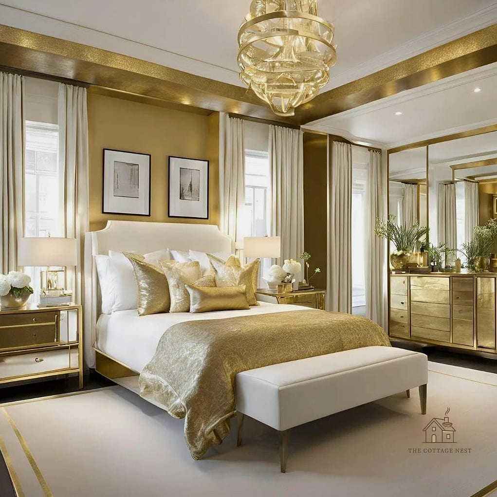 Metallic or Gold Leaf Accent
