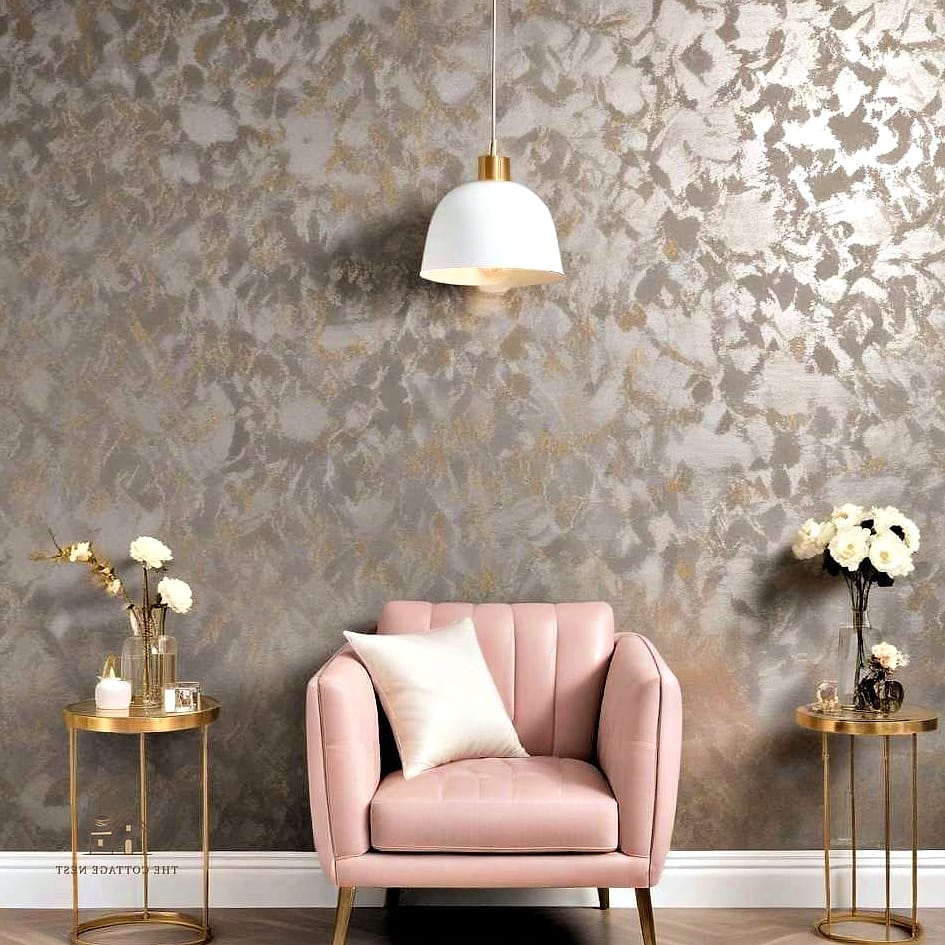 Metallic or Shimmer Accent Wallpaper