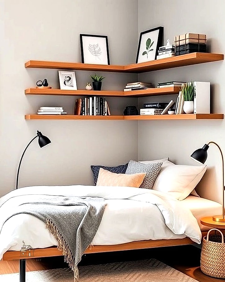 Minimalist Corner Bed with No Frame