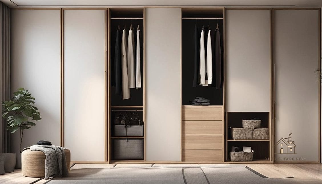30 Dreamy Walk In Wardrobe Behind Bed to Try This Season 11 Minimalist Japandi Closet Nook