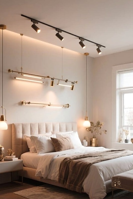 40 Dreamy Bedroom Lighting Ideas to Try This Season 13 Minimalist Track Lighting