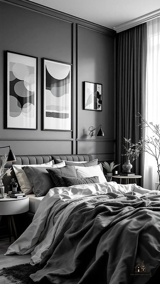 35 Brilliant Mens Bedroom Ideas to Copy Right Now 33 Monochrome Color Scheme