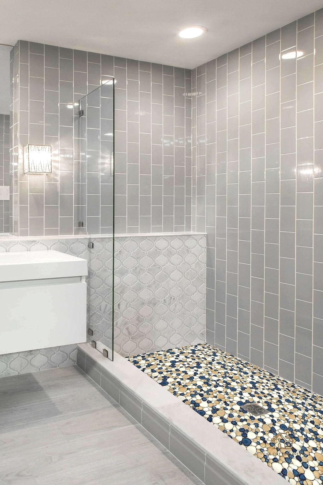 30 Cozy Shower Tile Ideas Worth Pinning 9 Mosaic Tile Shower Floor with Coordinating Walls
