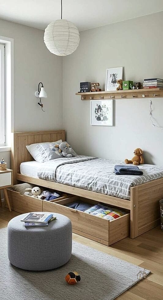 21 Chic Small Boys Bedroom Ideas for a Beautiful Home 13 Multi-Functional Ottoman Seating