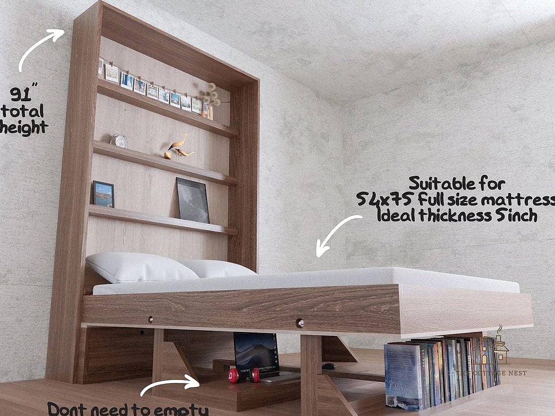 30 Amazing Shelf Over Bed Ideas on a Budget 30 Multi-Level Staggered Shelves