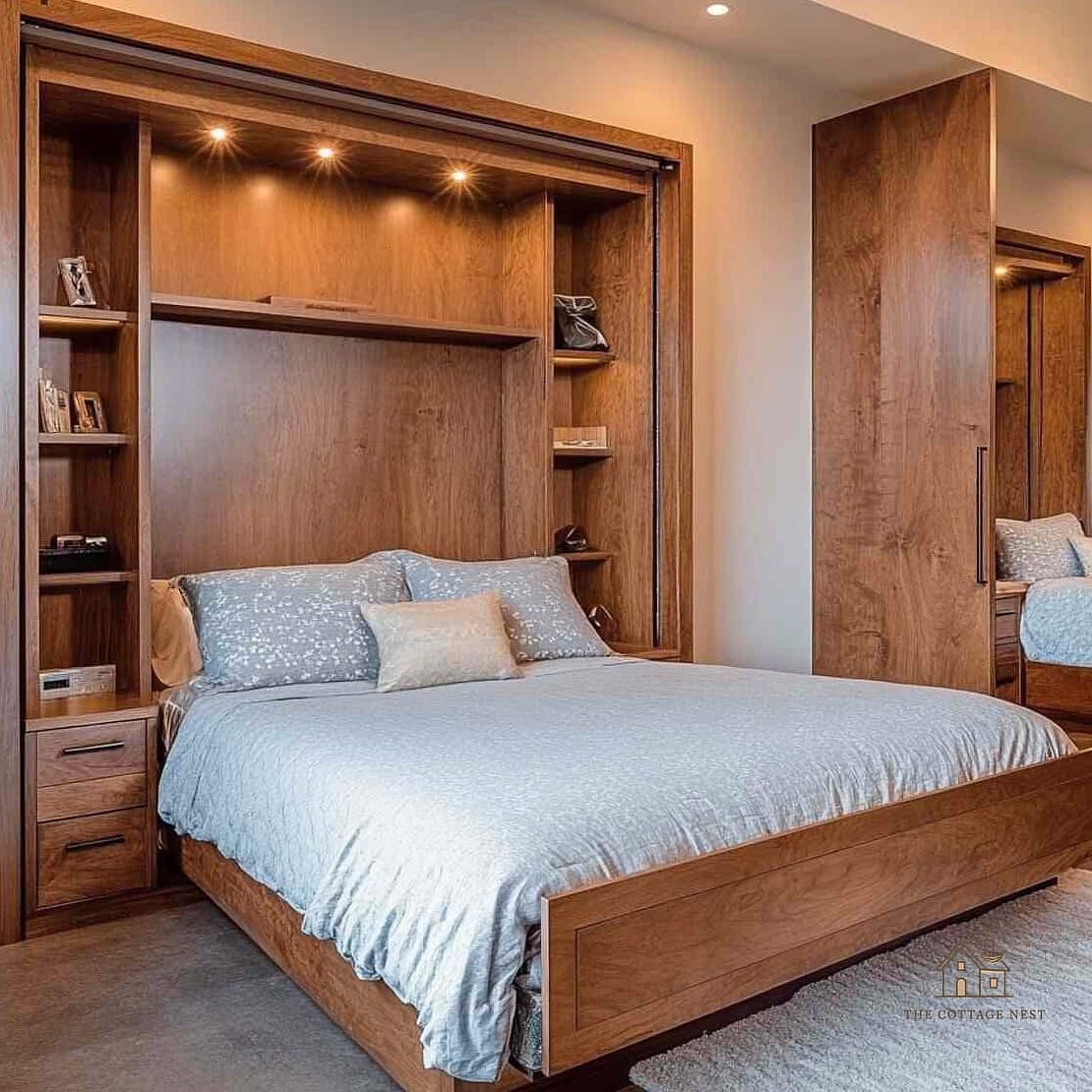 25 Gorgeous Bed Inside Closet Ideas That Are Totally Doable 10 Murphy-Style Fold Down Bed in Closet