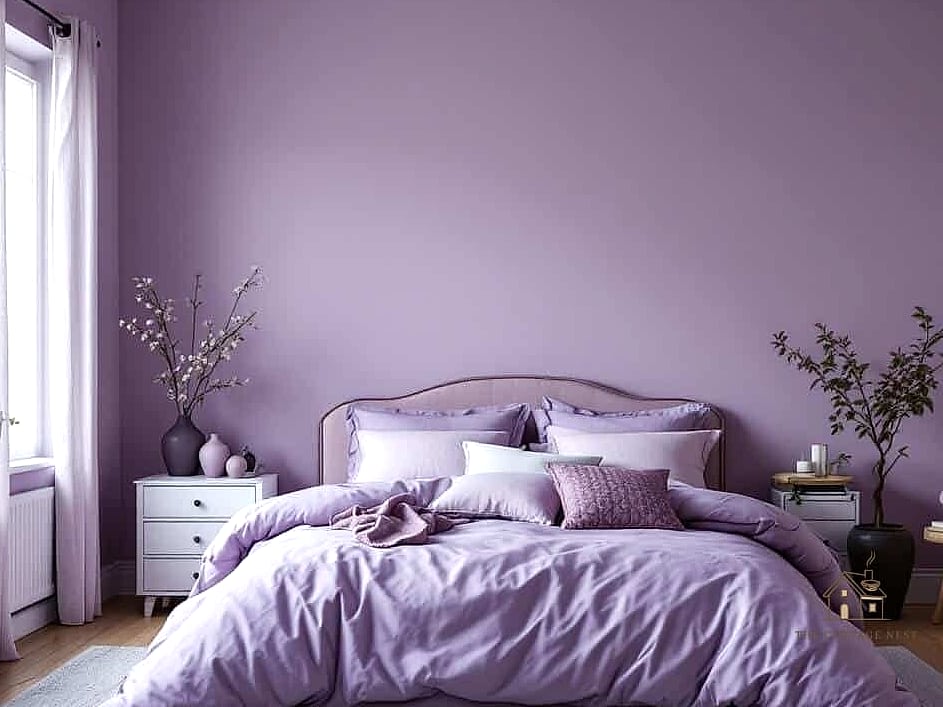 25 Stunning Color Drenching Bedroom You'll Absolutely Love 16 Muted Lavender Dream