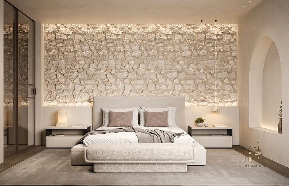 35 Chic Bedroom Feature Wall Ideas for a Beautiful Home 25 Natural Stone Veneer