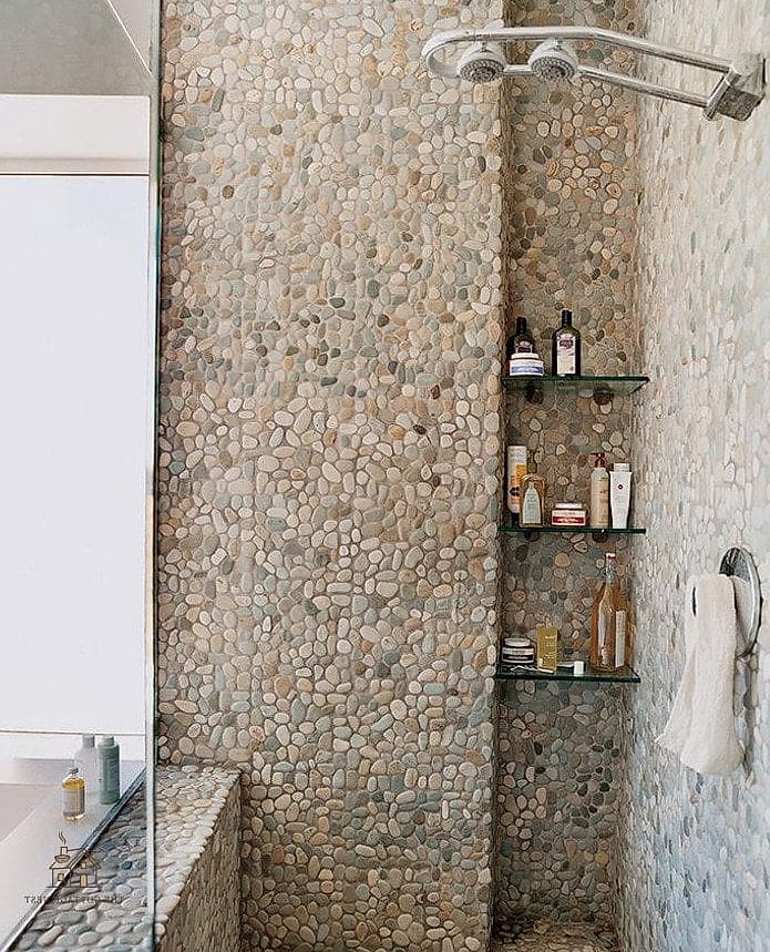 30 Cozy Shower Tile Ideas Worth Pinning 5 Natural Stone Pebble Flooring