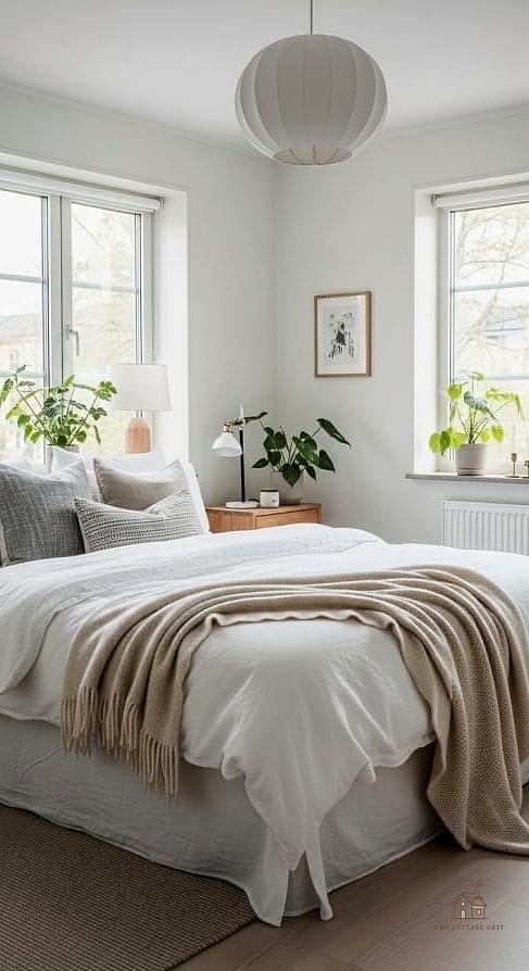 15 Brilliant Stockholm Style Bedroom to Copy Right Now 7 A Neutral Color Palette With One Muted Accent