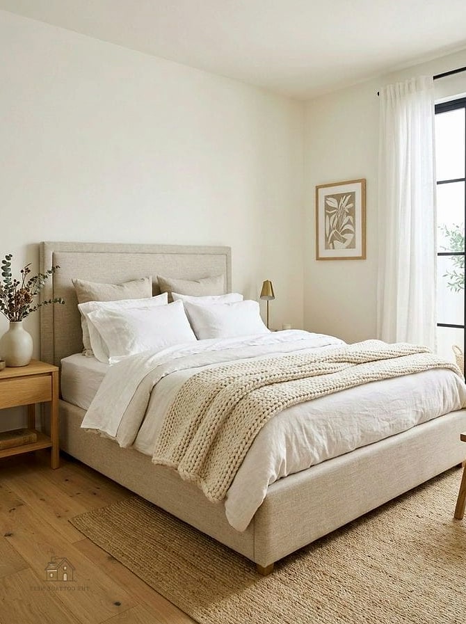 25 Gorgeous Bed Inside Closet Ideas That Are Totally Doable 13 Neutral Linen and Cane Headboard Nook
