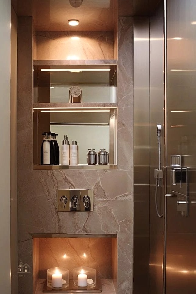 27 Dreamy Shower Niche Ideas to Try This Season 21 Niche with Integrated Soap Dish