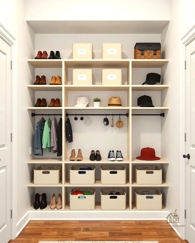 Open Shelving With No Door at All
