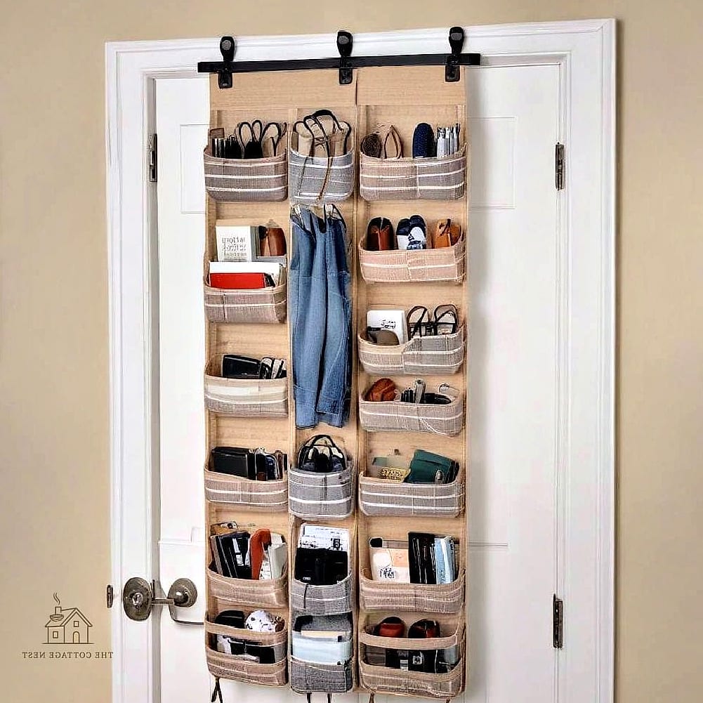 24 Clever Small Bedroom Storage Ideas for Every Style 6 Over-the-Door Organizers