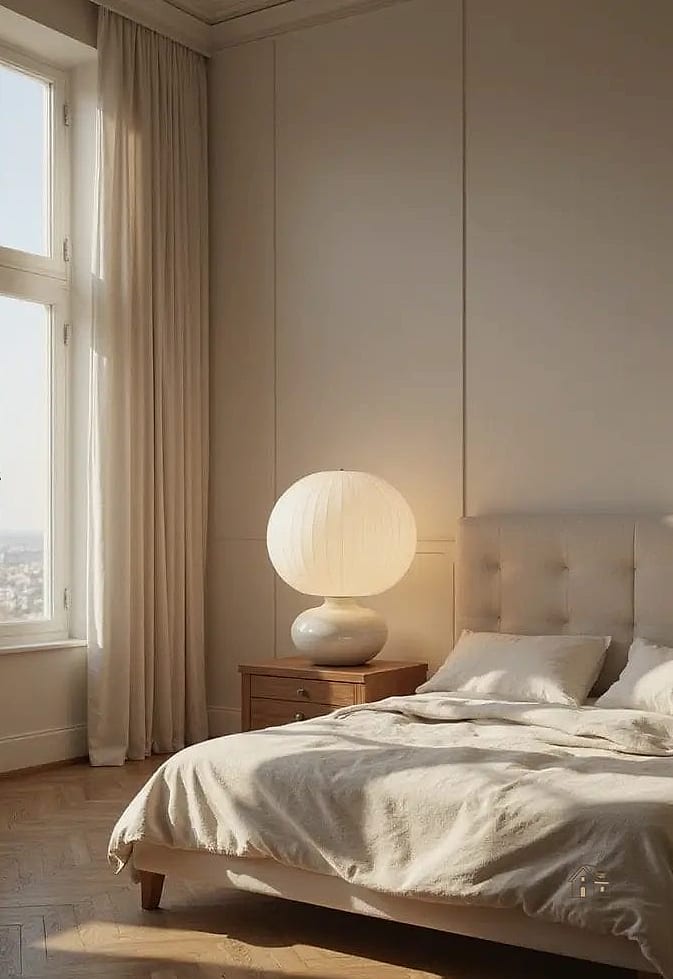 40 Dreamy Bedroom Lighting Ideas to Try This Season 7 Oversized Table Lamps for Bedside Drama
