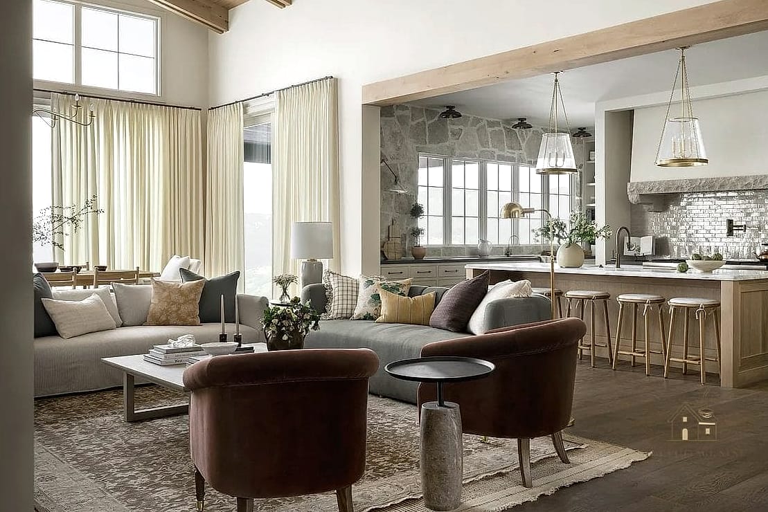 25 Creative Modern Farmhouse Bedroom Ideas That Will Inspire You 13 Oversized Wall Art in Neutral Tones