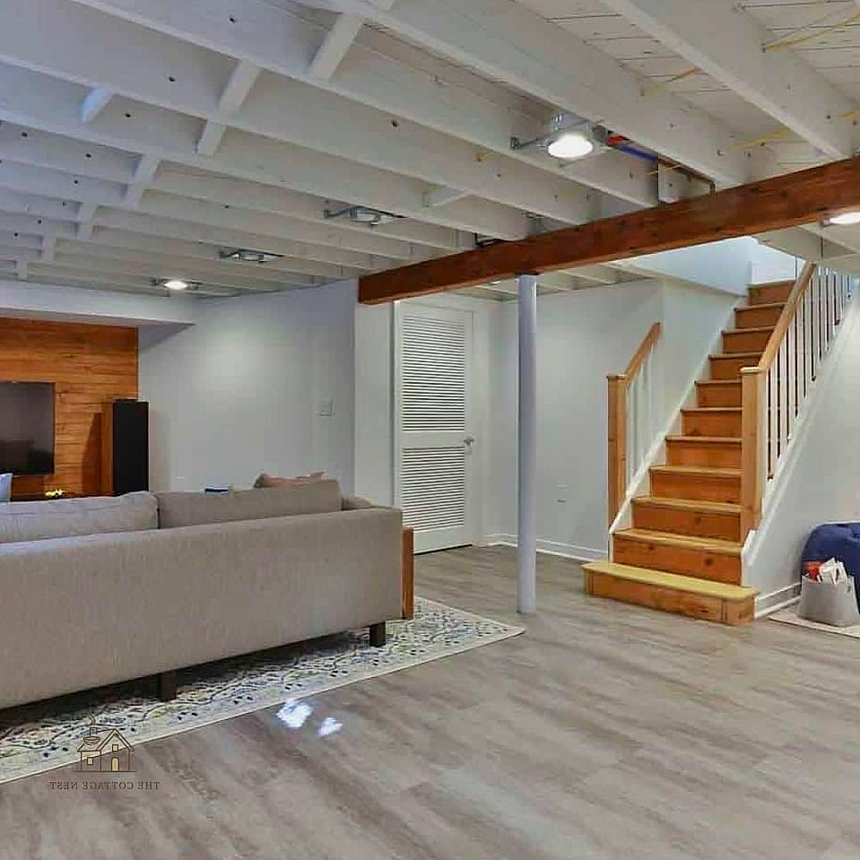 30 Amazing Basement Bedroom Ideas on a Budget 22 Paint the Ceiling to Visually Raise It